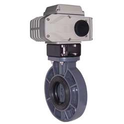 電動UPVC塑料蝶閥、UPVC電動塑料蝶閥