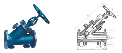 BJ45H、BJ45W 型 PN25~PN40 鋼制保溫夾套直流式截止閥結(jié)構(gòu)圖